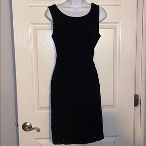 NWT Black Sheath Dress with Eyelet Details